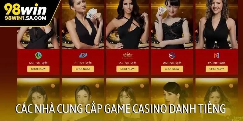 Các nhà cung cấp game casino danh tiếng