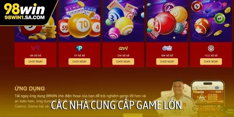 Các nhà cung cấp game lớn