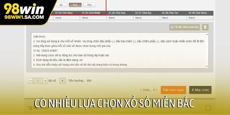 Có nhiều lựa chọn xổ số Miền Bắc