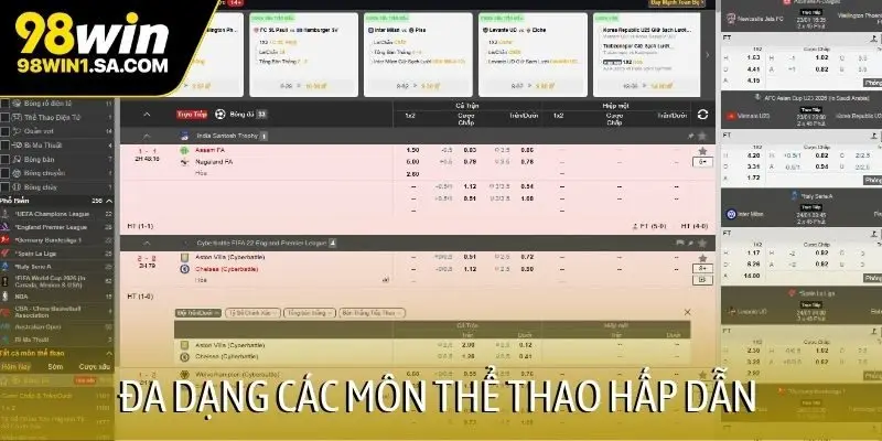 Đa dạng các môn thể thao hấp dẫn