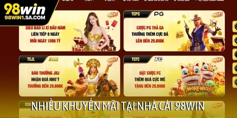 Nhiều khuyến mãi tại nhà cái 98WIN