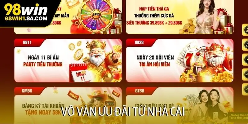 Vô vàn ưu đãi từ nhà cái